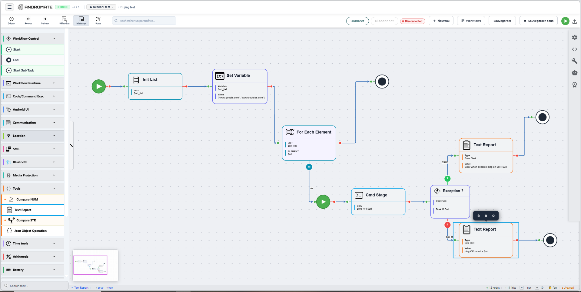 Build workflows visually